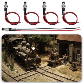 eMagTech 10PCS SPST Mini Push Button Pre-Wired 12V DC 5A Line Length 14cm Button Thread Diameter 1/4 Inch for Light Switches Car Horns