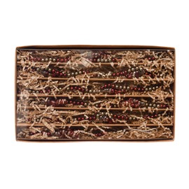 Creative Co-Op 72" L Box w/Candy Canes, Multi Color Glass Garlands, Red