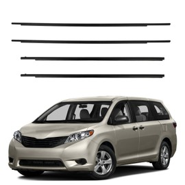 ROADFAR Window Molding Trim 4PCS Compatible with 2011-2020 for Toyota for Sienna - Outer Replacement for 6816008020 6821008020 6818008020 6823008020 - Weatherstrip Window Seal