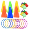 Ring Toss Fun Indoor Outdoor Recreation Game Color Cones Mini