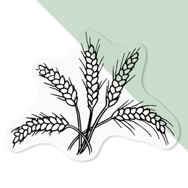 'Wheat' Clear Sticker Decal – Waterproof Film for Windows, Cars, Walls & Crafts, XL (460mm) (DC00045028)