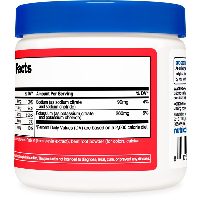 Nutricost Electrolyte Complex Powder (60 Servings, Fruit Punch) - Hydration