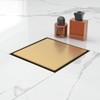 6-Inch Square Shower Drain with Tile Insert Grate, SUS 304