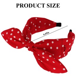 Norbiariz 2 Pack Bow Wide Headbands Knotted Headbands Hair Accessories for Women Non Slip Headband Girls Fashion Cute Head Bands for Women's Hair Tiaras Headdresses