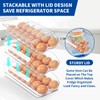 MesRosa Egg Holder for Fridge, Automatic Rolling Egg Organizer for