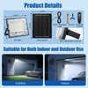 2-Pack 50W Solar Flood Light Outdoor Waterproof, 15000LM 6500K LED