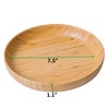 cluzelar Bamboo Plates 7.5Inch Round Bamboo Plates Reusable Dinner Plates