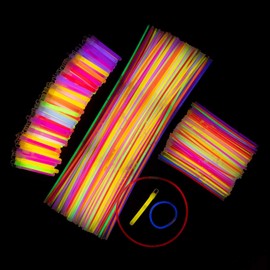 Fun Express Glow Stick Assortment - Includes Bracelets & Necklaces - Neon Glow Jewelry for Parties, Events, and Celebrations - 300 Pieces