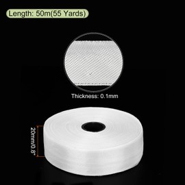 QUARKZMAN Fibreglass Fabric Tape Glass Fabric Mesh Fabric Glass Fibre Fabric Insulation Tape 50 m x 20 mm x 0.1 mm for Reinforcement Repair