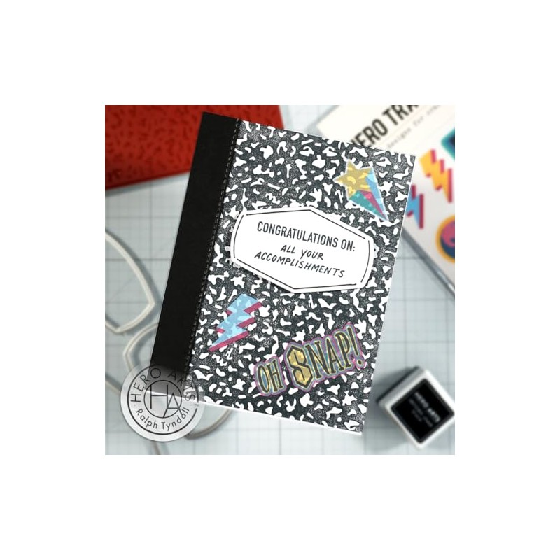 Hero Arts CG931 HA and RT Composition Notebook Pattern Bold