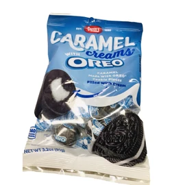 Oreo Goetze’s Caramel With Cream Made W/OREO Cookie Pieces. 3.2oz/91gm