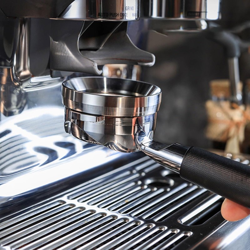 RIBHNXHI 54mm Magnetic Dosing Funnel V2 Stainless Steel Espresso Dosing