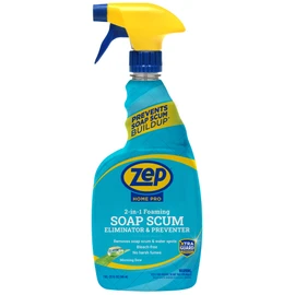 Zep Home Pro 2-in-1 Foaming Soap Scum Eliminator and Preventer, Morning Dew Scent, R54006-32 Fl Oz -Bleach-Free Formula