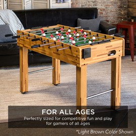 Best Choice Products 48in Competition Sized Foosball Table, Arcade Table Soccer for Home, Game Room, Arcade w/ 2 Balls, 2 Cup Holders - Gray