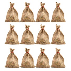 pajoma XXL Gift Bags Jute Bag Natural 17 x 25 cm Bags for Filling (12 Bags)