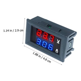 Zerodeko 5Pcs Digital Voltmeter Ammeter with Dual Display for Car Voltage Testing Reverse Connection Protection High Accuracy LCD Voltage Tester