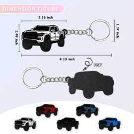 glahorse For Tacoma Keychain，For Toyota Tacoma Accessories 2016-2022 Toy Truck，metal Keychain（White）