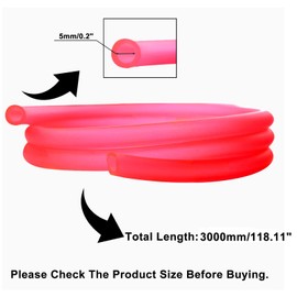 New Olym New Olym 0.2'x118'(5mm x 3m) Universal Fuel Vent Line Hose Petrol Gas Oil Tube Pipe Repleacment for ATV Dirt Bike Go Kart Moped Pocket Bike Red