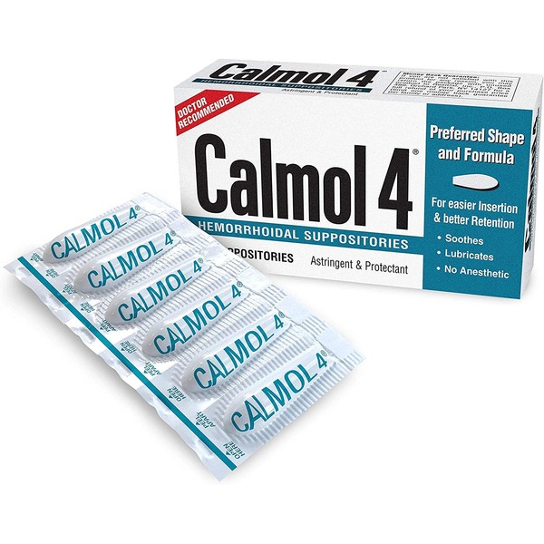 Pack of 3 Each CALMOL 4 Suppositories 24EA PT#6749210411