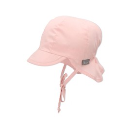 Sterntaler Girls' Peaked Cap With Neck Protection Sun Hat, Pale Pink, 49 EU, Pale Pink