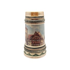 Beer Stein Rothenberg Village Scene Beer Mug by E.H.G. | .45 Liter
