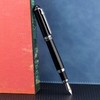 Lanxivi Duke D2 Fountain Pen Black Silver Trim Fine Nib