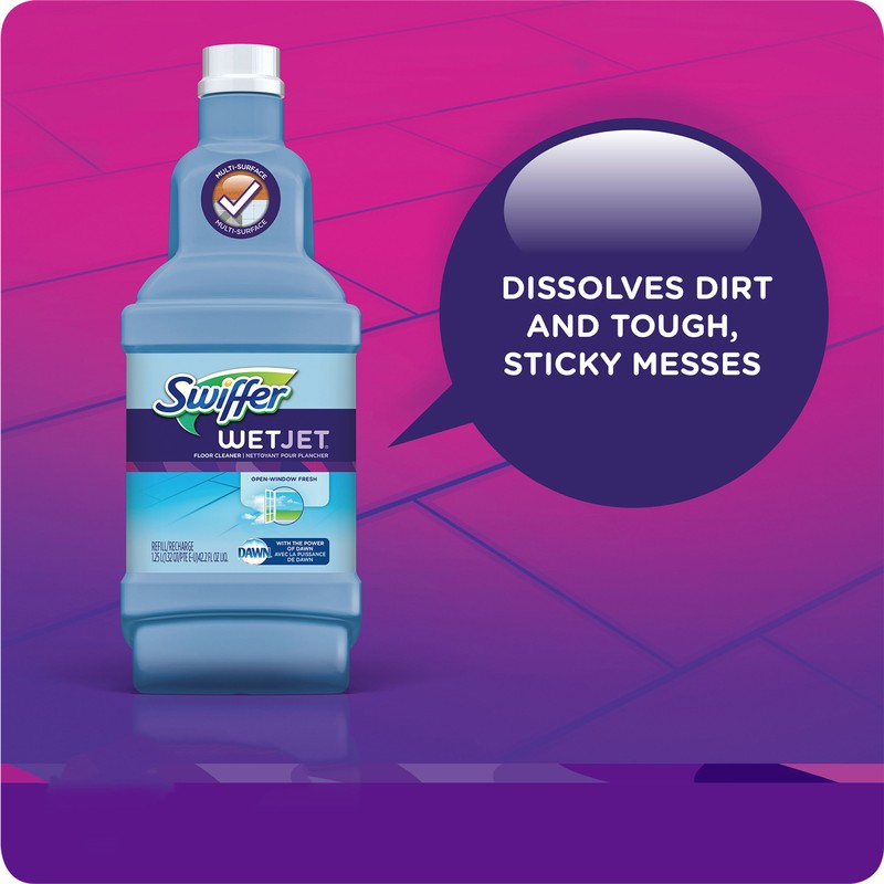 Swiffer Wet Jet, Spray Mop Floor Cleaner Multi-Purpose Solution, Gain