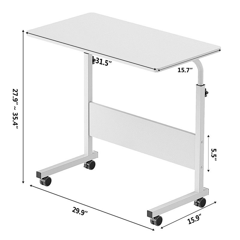 SogesHome Adjustable Mobile Bed Table Portable Laptop Computer Stand, 23.6
