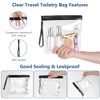 LOPHE 2PCS Clear Travel Toiletry Bag, 20CMC×20CM Airport Security Liquid