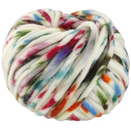 LANA GROSSA Confetti Finger Thick Merino Wick Yarn with Speckle Print, Hand Knitting Yarn Made of 100% Virgin Wool (Merino), 100 g Wool for Knitting and Crocheting, 50 m Yarn FB 203