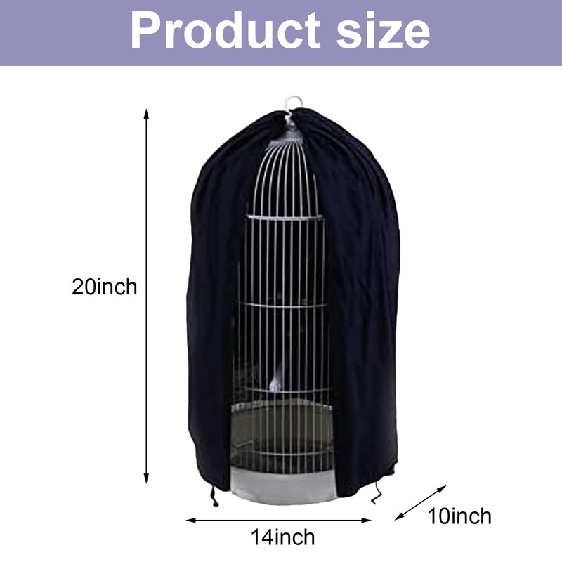 Black Round Dome Top Bird Cage Cover Shield,Birdcage Light Covers