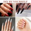 BUTBU Nail Tips, 288PCS Medium Almond False Nails, Press on