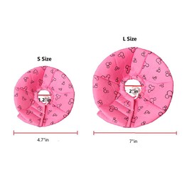 Hamster Rabbit Protection Cone Neck Recovery Collar - Small Animal Pets Elizabethan Collar Anti-Water Bite Sratch Risistant for Guinea Pig Mice Mouse Rats Ferret Squrrel (L, Pink)