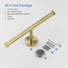 KIBI Circular Double Toilet Paper Holder for Bathroom, Solid Brass