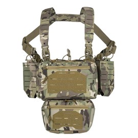 PIKEON Tactical Chest Mini Rig 1000D Quick Release Multifunctional Tactical Vest Outdoor with Multi-Pockets (CAMOU)
