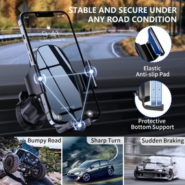 Miracase Soporte Celular Automovil, [Gancho Metálico Actualizado] Iman para Rejilla del Aire, [6X] N52 Magnético Porta Base Celular para Auto,