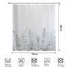 YISURE Long Shower Curtain 200cm Drop for Bathroom, Green Waterproof