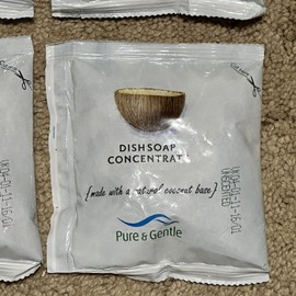 Pure & Gentle 4 Pack Dish Soap Concentrate Natural Coconut Base 2 TBLS Per Sink