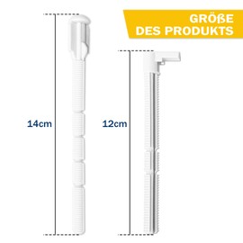 Actuator Rod Set Compatible with Geberit 241874001 Actuator Plates, White Actuator Plate Actuator, 140 mm x 10 mm, 120 mm x 20 mm, Water Tank Replacement Parts