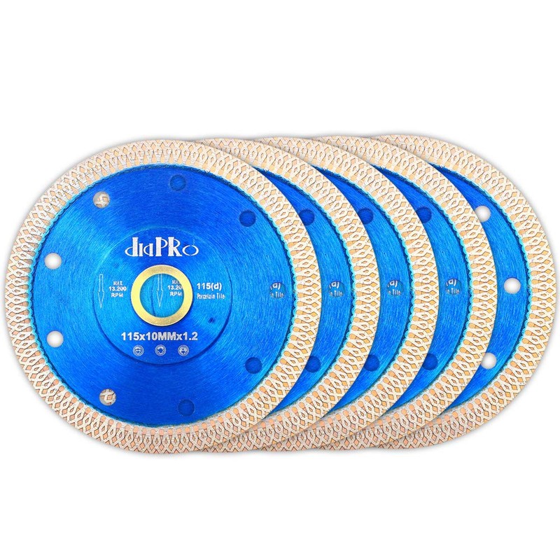 5Pcs/Lot Diapro Tile Blade 4.5" Super Thin Diamond Porcelain Cutting