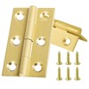HGHN 8 Pcs Solid Brass Hinges, Jewelry Box Hinges, Small