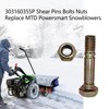 2 Pack 303160355P Shear Pins Bolts and Nuts Replace MTD