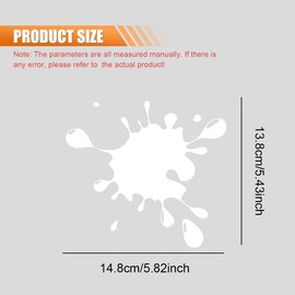 DUSCOKE Creative Ink Splatter Car Sticker Decal, Vinyl Waterproof Reflective Sticker Car Bumper Decal, Personality Funny Sticker Auto Decoration Decal for Wall, Mirror, Laptop, Window (White)