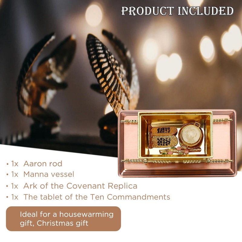 Prefdo Ark of The Covenant Replica, Gold Plated Statue with