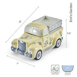 Fitz and Floyd Emi's Garden Vintage Truck Cookie Jar, 13 Inch