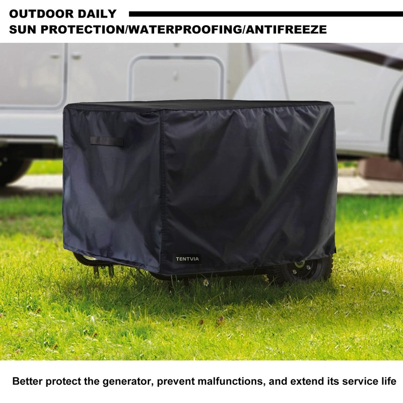 Waterproof Generator Cover 28x26x24 Inches, 600D Heavy-Duty Oxford Fabric, Dustproof