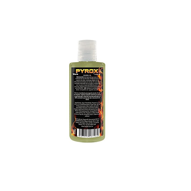 Pyrox Lube 1PY-Va Gel Lubricante Efecto Caliente Base Agua. Botella.