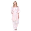 PJ Harlow SHALA-Rib Knit Camono Robe With Satin Belt And