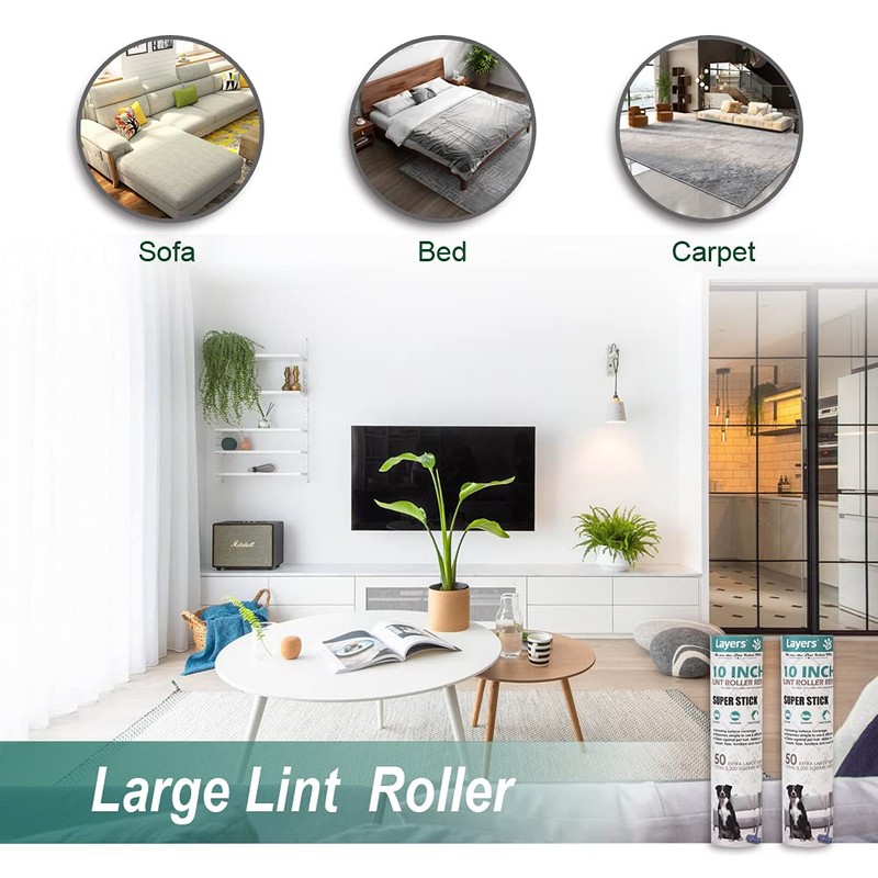 Layers 2 Pack Large Lint Roller Refill, Suitable for Most
