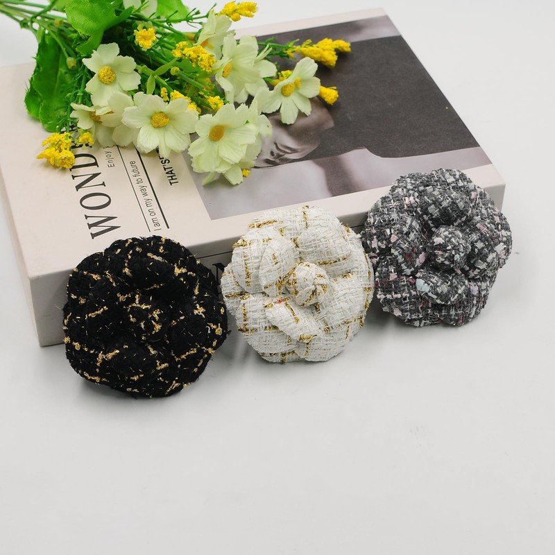 Fabric Camellia Brooch Exquisite Elegant Silk Camellia Brooch Pin Corsage